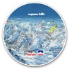 Vinyl Stickers (Set of 2) 10cm - Tignes Piste Map
