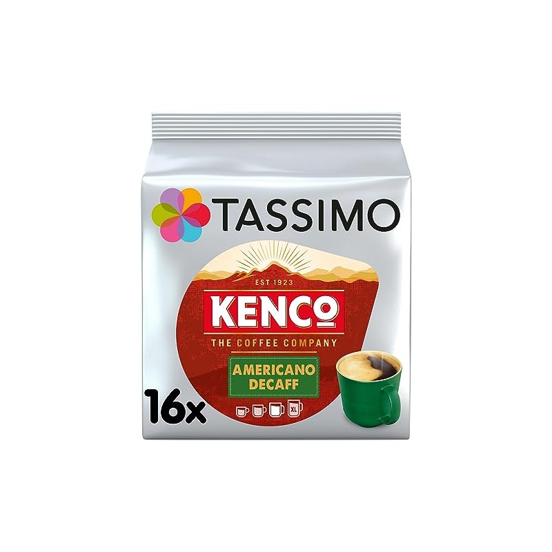 Tassimo Kenco Decaffeinated Coffee Pods, 16x6.5g