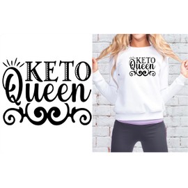 SEC Apparel Keto Iron On Patches Decals Transfers Applique Letters for t Shirts Fabric Clothing- Keto QueenKeto Queen