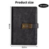 Diary with Lock A5, PU Leather Journal with Combination Lock,