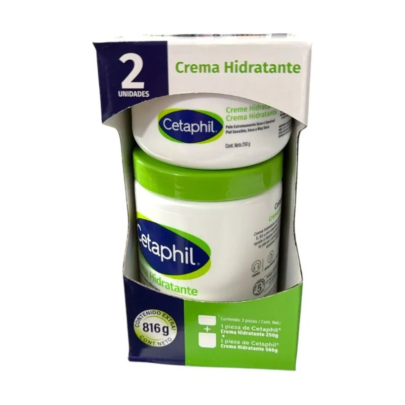 Cetaphil Paquete Crema Hidratante 566g 250g Piel Seca