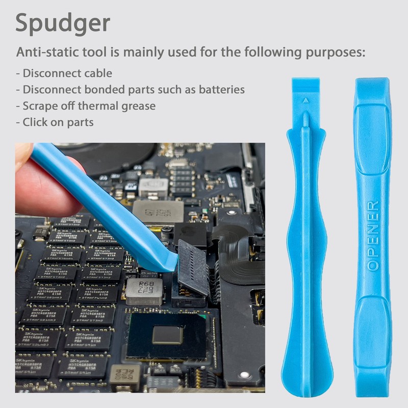HowFixit Opening Pry Tools Kit with ESD Spudgers, Anti-Static Brush,