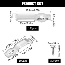 IIRC LED Strip Fixing 200 Pieces Light Mounting Bracket Clips Mounting Clip LED Strip Holder Clips 8 mm, 9 mm, 10 mm