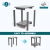 Outside Side Table, Weather Resistant Grey