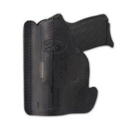 Barsony Black Leather Gun Concealment Pocket Holster for KAHR PM 9MM 40 45
