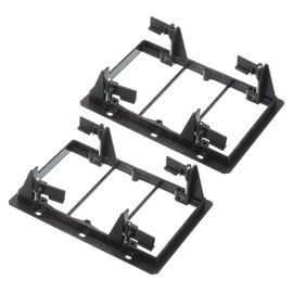 PATIKIL Low Voltage Wall Plate Mounting Bracket ABS 152mm x 108mm Black for Three Gang Wall Plate Pack of 2
