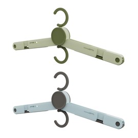 VPOUERY Pack of 2 Travel Clothes Hangers Premium Clothes Hangers Portable Foldable Hangers Cruise Essentials and Foldable Clothes Airer