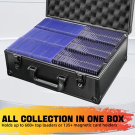 LOMONEH Toploader Storage Box for 3" x 4" 35pt Rigid Top loaders, Sports Card Case Holds 600 Toploaders, Top Loader Storage, Trading Card Storage Box for Magnetic Card Holder