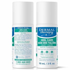 Dermal Therapy Heel Care Liquid Roll-On - Hidratación intensiva y reparación para talones agrietados, piel seca y áspera - Aplicación rápida y sin des