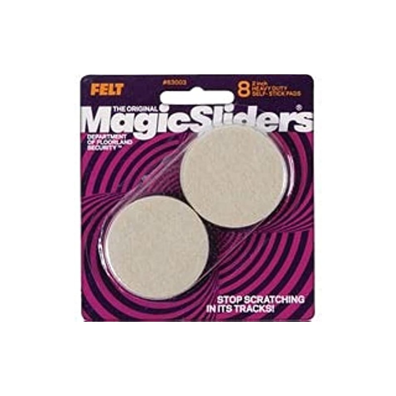 MAGIC SLIDERS L P 63003 8Pk 2" Oat Round Felt