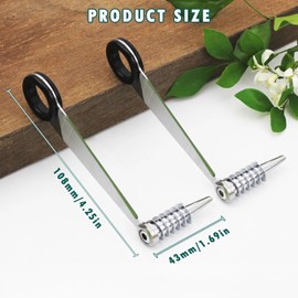 Casbomy Spiral Cutter, Vegetable Potato Spiral, Two Creative Stainless Steel Radish Cutter, Ideal for Cucumbers, Carrots and Apples, Spiral Cutter Potato Spiral with Safety Handle and Finger Guard