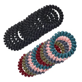 Vctitil 20PCS Rubber Bands Hair Accessories Coil Elastics Hair Ties Hairbands Frosted Color Women Girl Big Telephone Wire Hair Ties(multicolor)