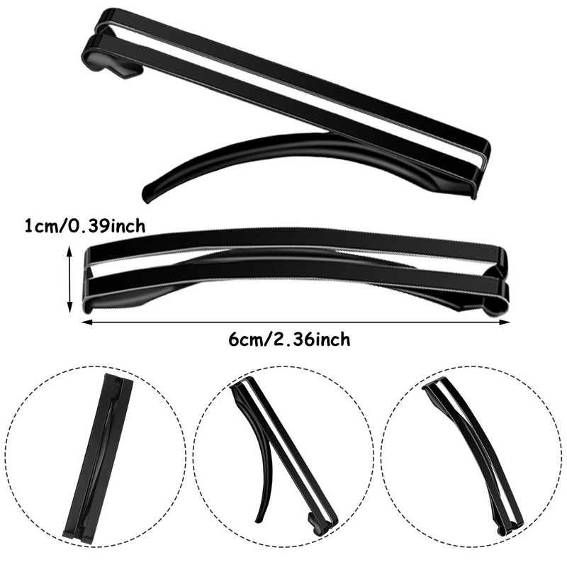 48 Pieces No Slip Metal Hair Clips Hairpin Open Center