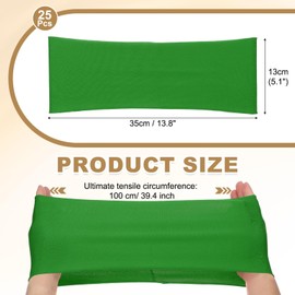 PATIKIL Premium Spandex Chair Sashes Bows, 25 Pcs Elastic Stretch Chair Cover Band Ties with Slider Buckle for Birthday Party Banquet Wedding Decoration, Green