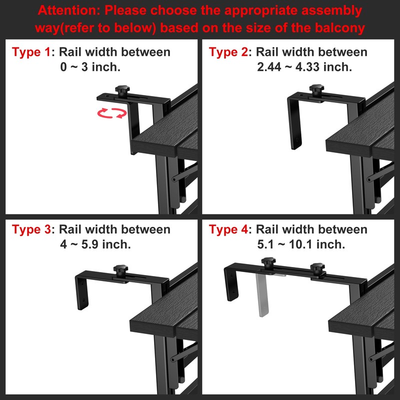 GDLF Upgraded Balcony Table Outdoor Patio Bar Table with Durable