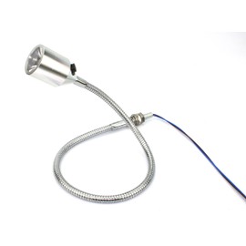 PilotLights Gooseneck Panel Light, Map Light, Post Light - White LED, 18" Length, 12VDC On/Off Switch