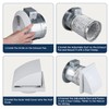 Quini 512M Through-the-Wall Exhaust Fan, White Grille, 6-inch Diameter vent,