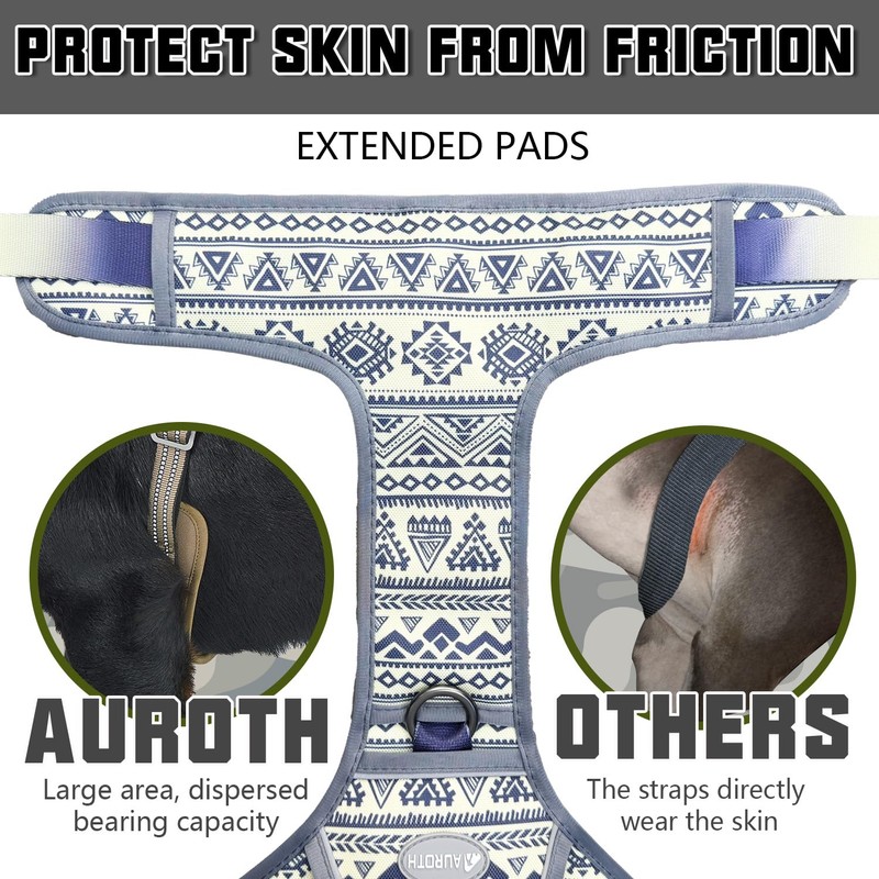 Auroth Tactical Dog Harness for Small Medium Dogs No Pull