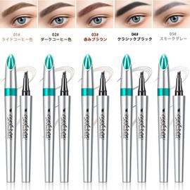 GECOMO Classic Eyebrow Pencil 4D Liquid Eyebrow Pencil, 4-Claw Eyebrow Pencil, Liquid Eyebrow Pencil, Never Fade 48H Lasting Tattoo Eyebrow Pencil, Long Lasting, Natural and Indestructible Color,