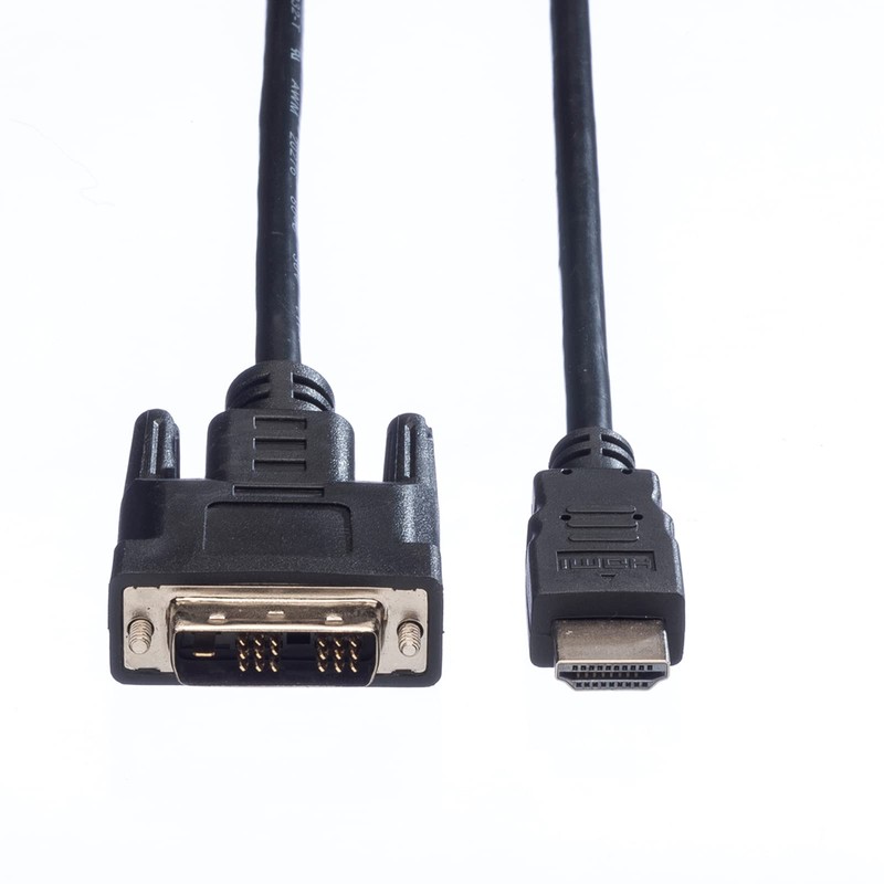 VALUE Cable DVI (18+1) ST - HDMI ST, black, 1