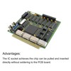 sourcing map DIP IC Chip Socket Adapter Flat Pin 14P