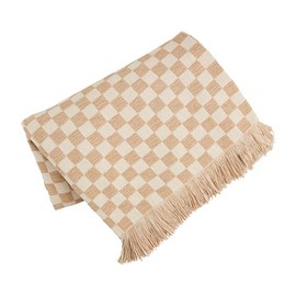 Mud Pie Checkered Blanket; 60" x 50"