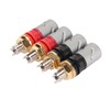Amplifier Binding Post Soldering Free Pure Red Copper Rhodium Plated