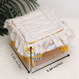 Copfeu Guinea Pig Bed, Small Animal Bed Guinea Pig Hideout Sleeping Bed for Chinchilla Hamster Rat Guinea Pig Tent with Cushion for All Seasons (Green)