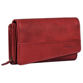 Benthill Women's Large Genuine Leather RFID Wallet Large Made of Genuine Cowhide Leather XXL Wallet with Many Card Slots, red, Handbag-inspired elegance
