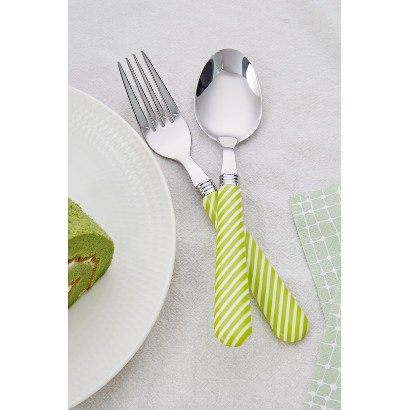 ANNOVA Silverware Set 20 Pieces Stainless Steel Cutlery Color Handle