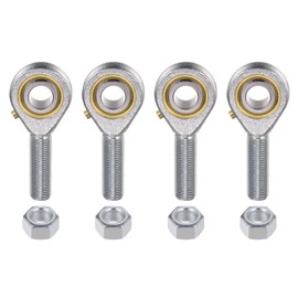 uxcell 4pcs POSB8 Male Rod End Bearing 1/2 Inch Bore and 1/2-20 Right Hand Thread, Self-Lubricating Joint Rod Ends, Includes Jam Nuts