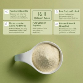 Collagen Peptides Powder Grass-Fed Pasture-Raised Hydrolyzed Collagen Powder, Ty