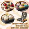 Yuanan 2 Pack 12 Cups Muffin Pan Mini, Nonstick Cheesecake