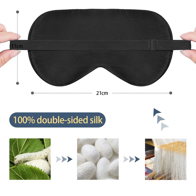 townssilk 100% silk sleep mask with adjustable strap,comfortable and super