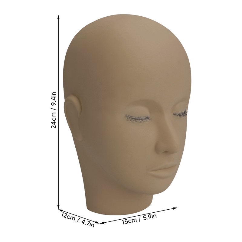 Eyelash Extension Mannequin Head 3 Layer Lashes Makeup Beauty Silicone