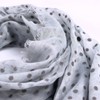 Premium Long Solid Color Dolka Dot Frayed Edge Scarf, Gray