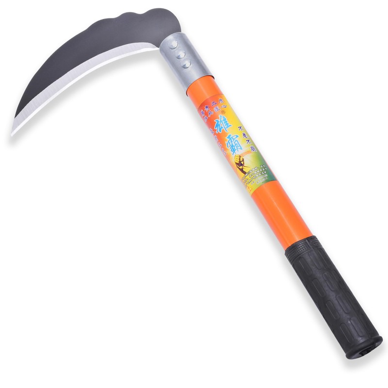 FOCMKEAS 1pce 14.17in/360mm Carbon Steel Billhook Brush Clearing Sickle for