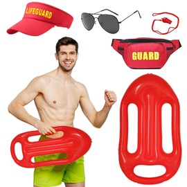 Maryparty Lifeguard Costume Lifeguard Accessories Set for Beach Fancy Dress up Party