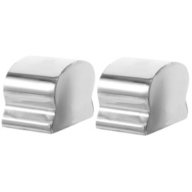 jojofuny 2pcs Stainless Steel Handrail End Cap Horseshoe-Shaped End for Staircase Steps Easy to Install Railing Accessory for Outdoor Use Model