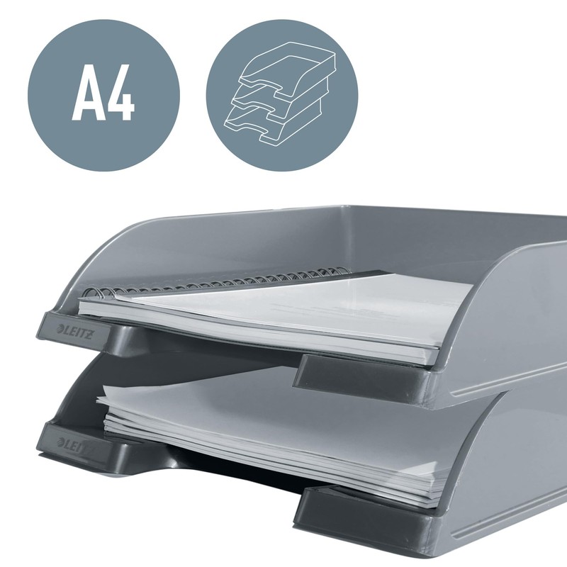 Leitz 52263054 A4 Letter Tray, WOW Range, Green