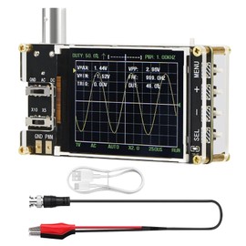 Treedix Handheld Digital Oscilloscope Kit, 2.4 LCD Screen 24MSa/s High Sampling Rate, 200KHz Bandwidth,Mini Portable Oscilloscope with Trigger Function Auto/Normal/Single，X10/X5/X1 Sensitivity
