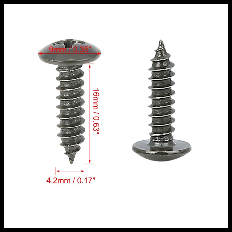 Hihaha 50 Sets 4.2x16mm U Clip Screw Assortment Car Clips