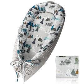 Baby Lounger Replacement Cover, Newborn Lounger cover for 0-12 Months, Breathable & Portable Infant Lounger Case, Soft Baby Floor Seat Cover for Travel, Machine Washable (Cover Only), Mountain