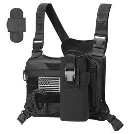 Chest Running Bag for Men,Tactical Holsters for Pistols for Hunting Sports Hiking Outdoor EDC Pack with Water Bottle Pouch