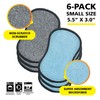 Original Scrub-N-Wipe Pad by Tuff-Scrub, 6-Pack, Microfiber, Multi-Surface, Non-Scratch, Dual-Sided,