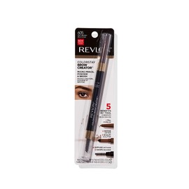 Revlon Colorstay Eyebrow Pencil Creator with Powder & Spoolie Brush to Fill, Define, Sculpt, Shape & Diffuse Perfect Brows, Soft Brown (605) 0.23 oz
