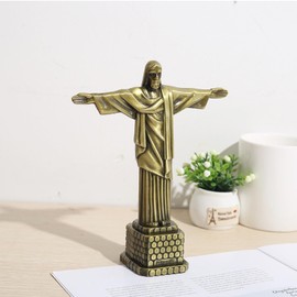 QANYEGN Brazil Christ Statue Model, World Famous Landmarks Desktop Decor, Jesus Figurine for Bedroom, Cafes, Restaurants Decoration