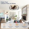 LEDIARY 20" Caged Ceiling Fans with Lights and Remote, Flush