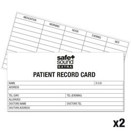 Safe and Sound 7 Day 14 Compartment AM and PM Push-button Pop-open Pill Box, Includes Two Patient Record Cards