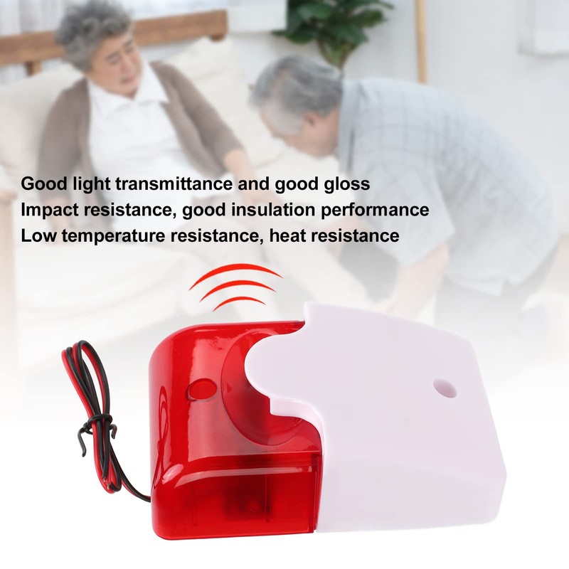 Luqeeg - Flash Siren with Cable, Red Flashing Light Siren,